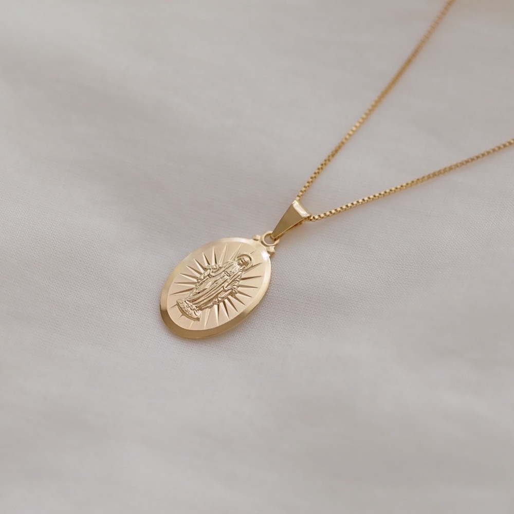 Virgin Mary Necklace | 18k Gold Filled - Picture 3 of 7